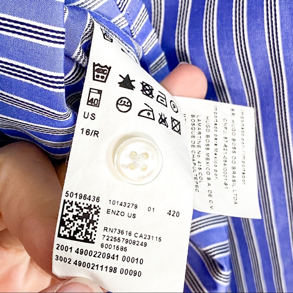Hugo Boss Regular Fit Enzo Striped Dress Shirt - Picture 6 of 7